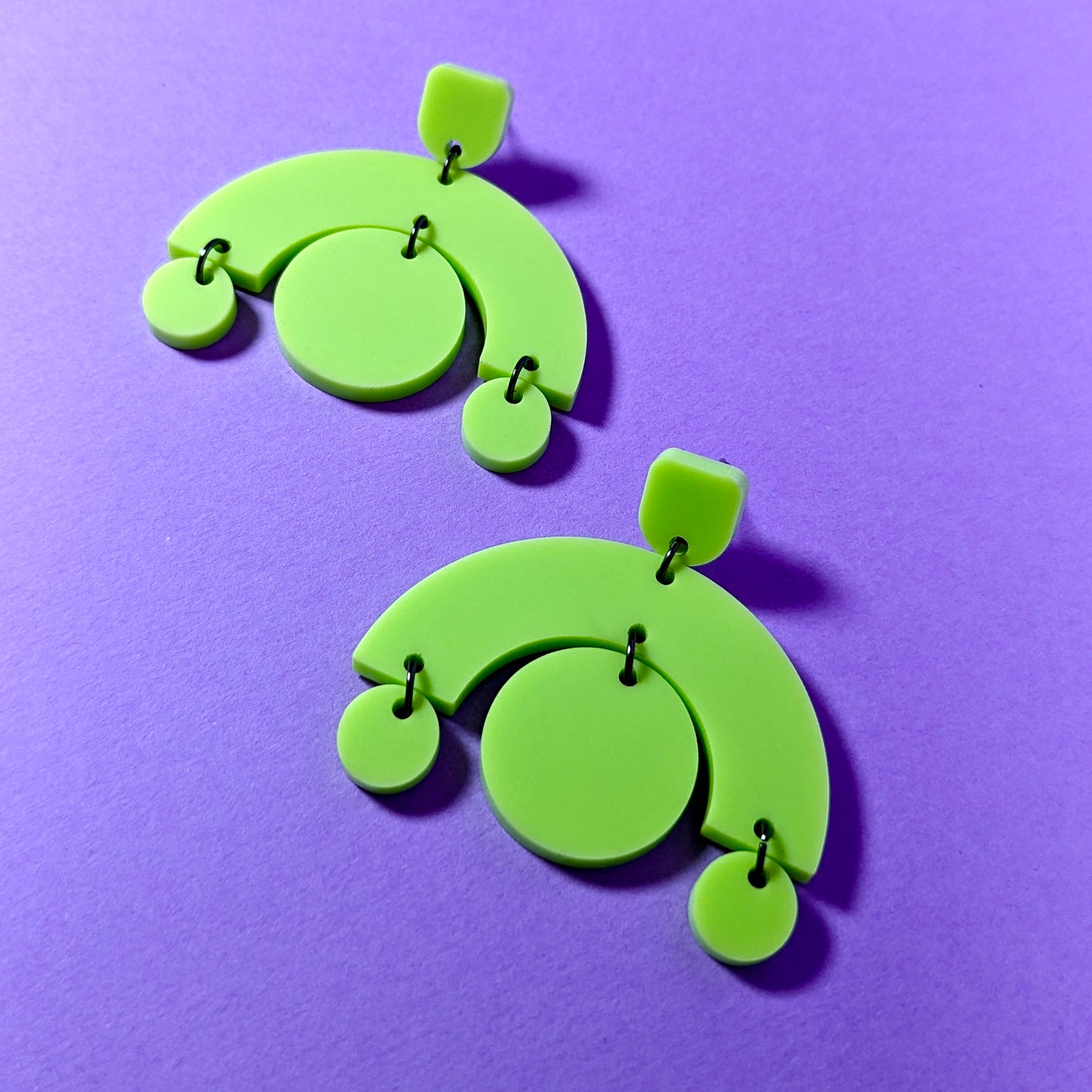 Teetering Lime Earrings