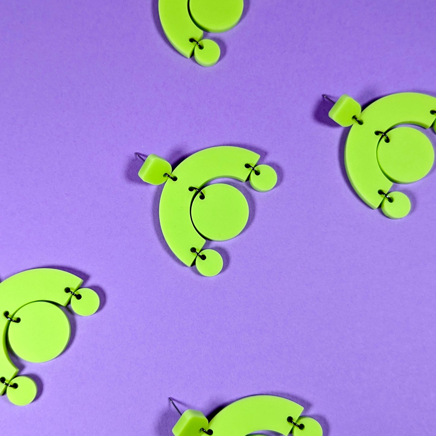Teetering Lime Earrings