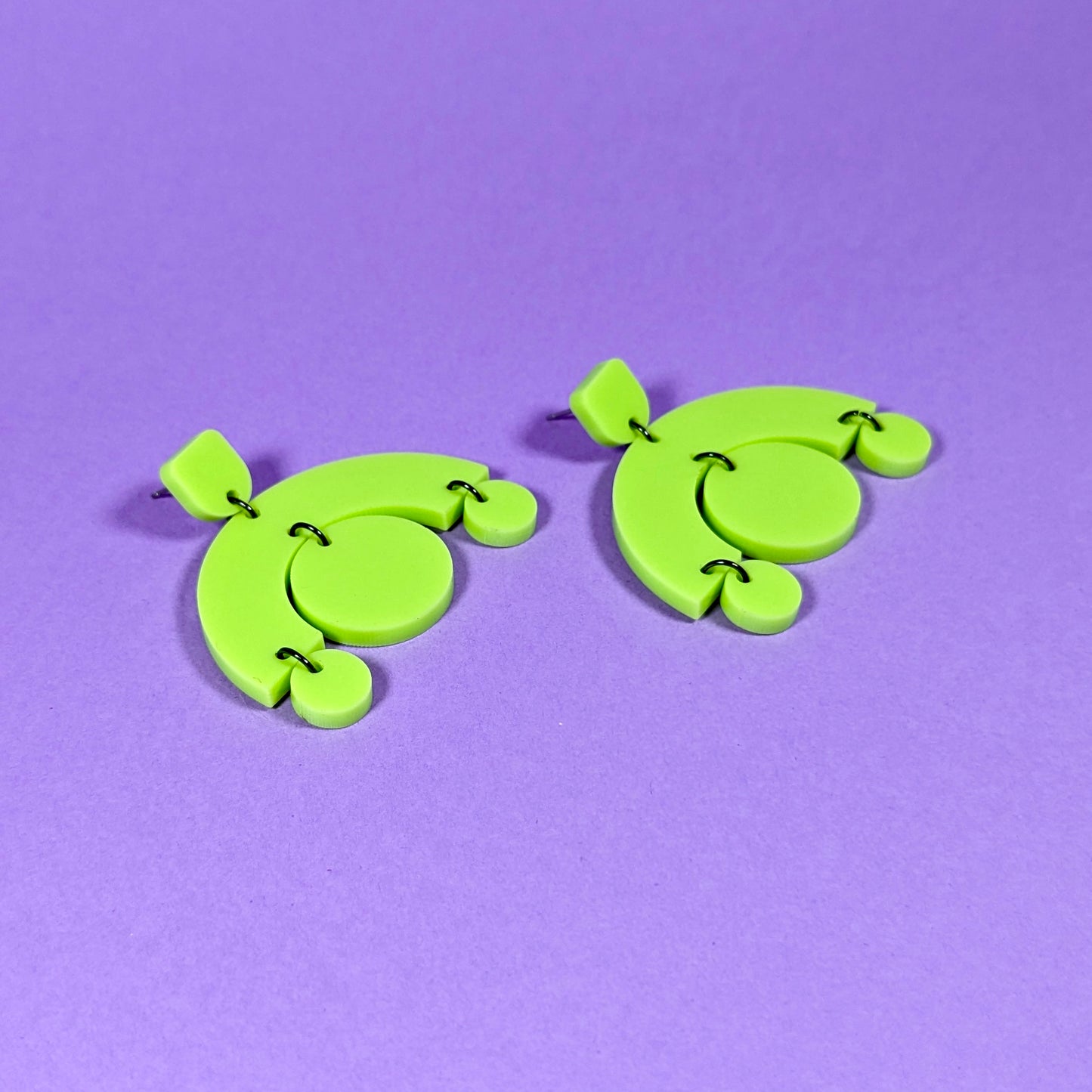 Teetering Lime Earrings