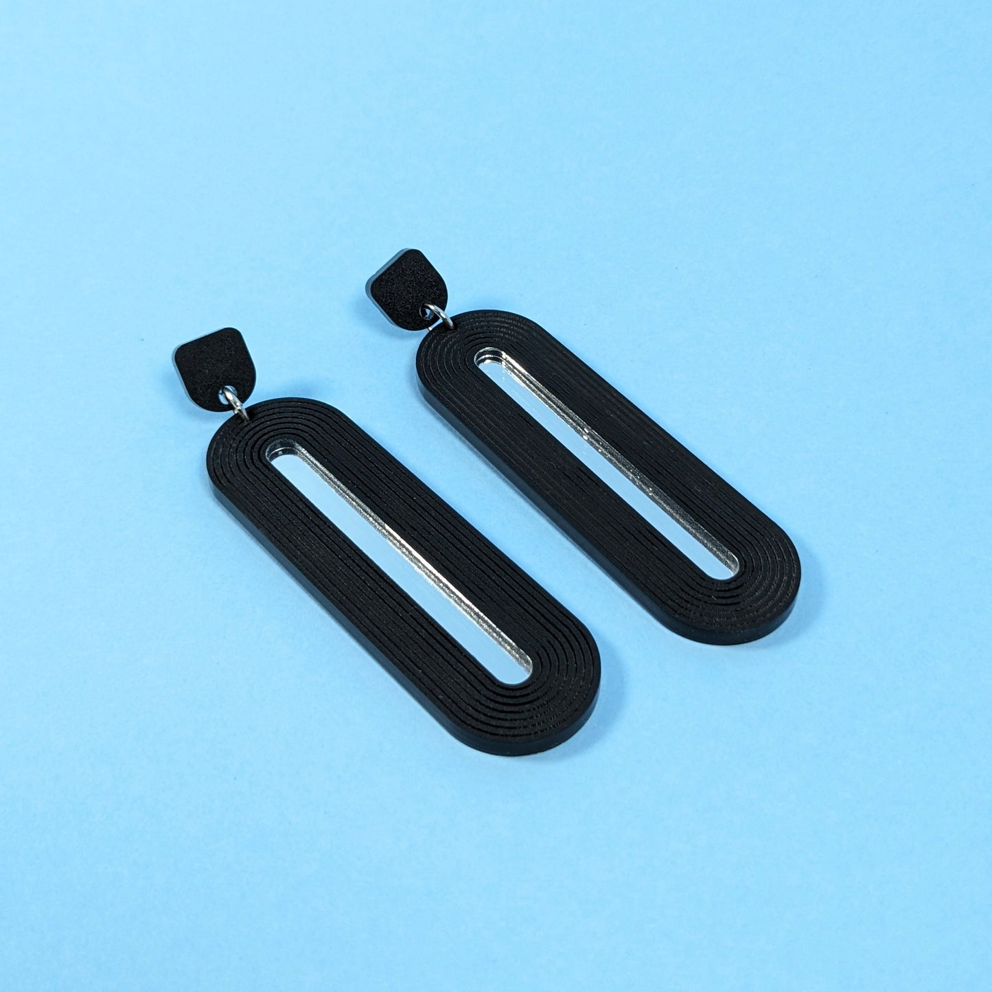 Elliptical Groove Earrings