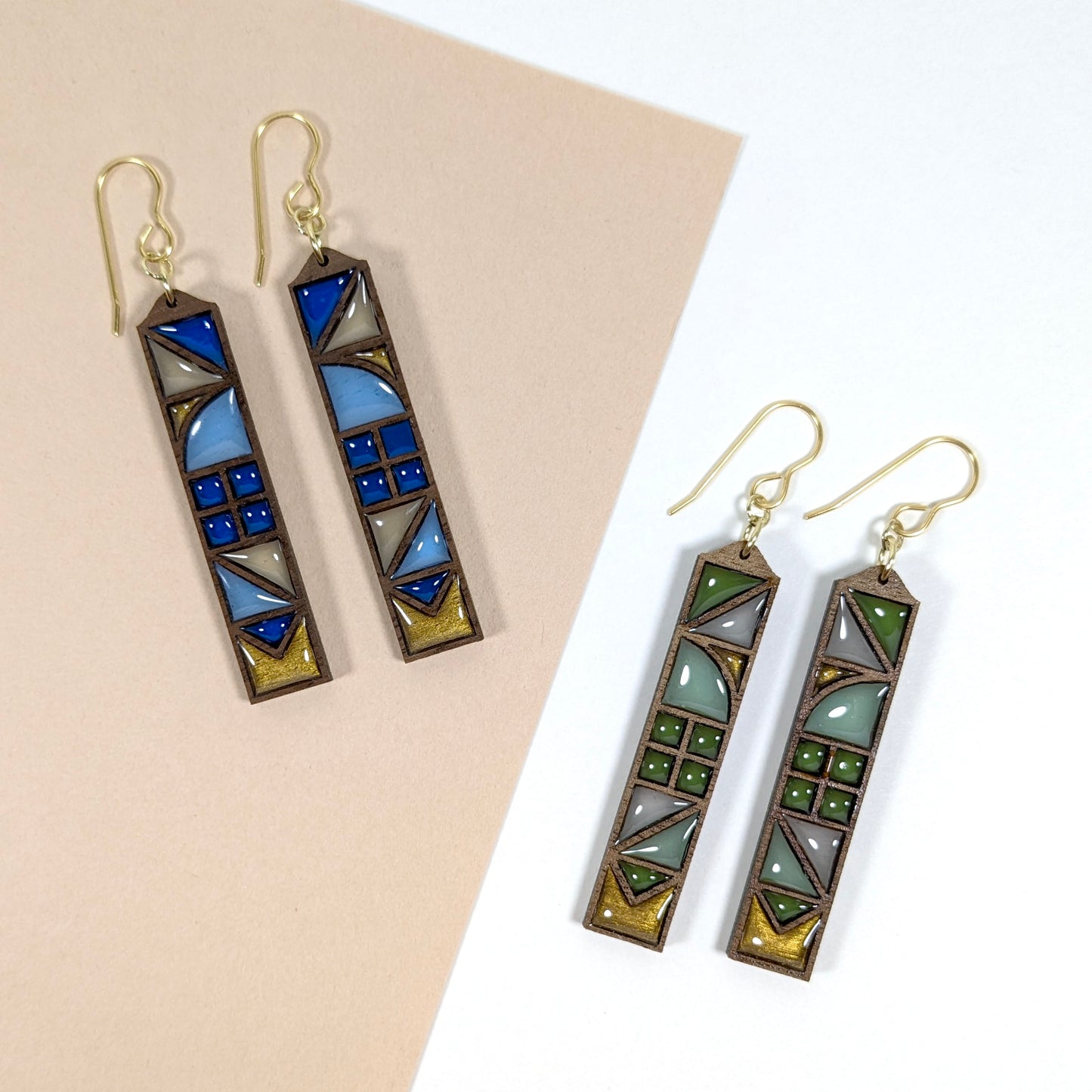 Variegated Framework Earrings