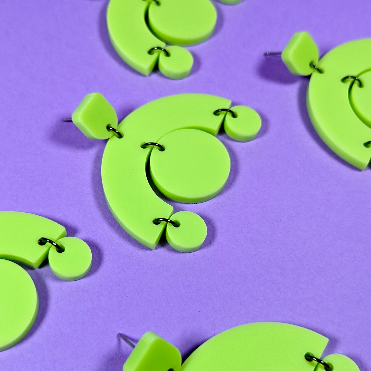 Teetering Lime Earrings