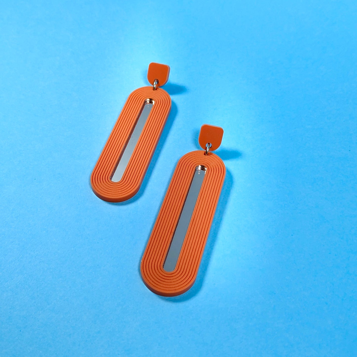 Elliptical Groove Earrings