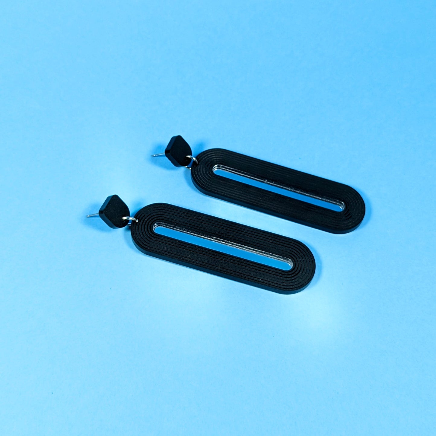 Elliptical Groove Earrings