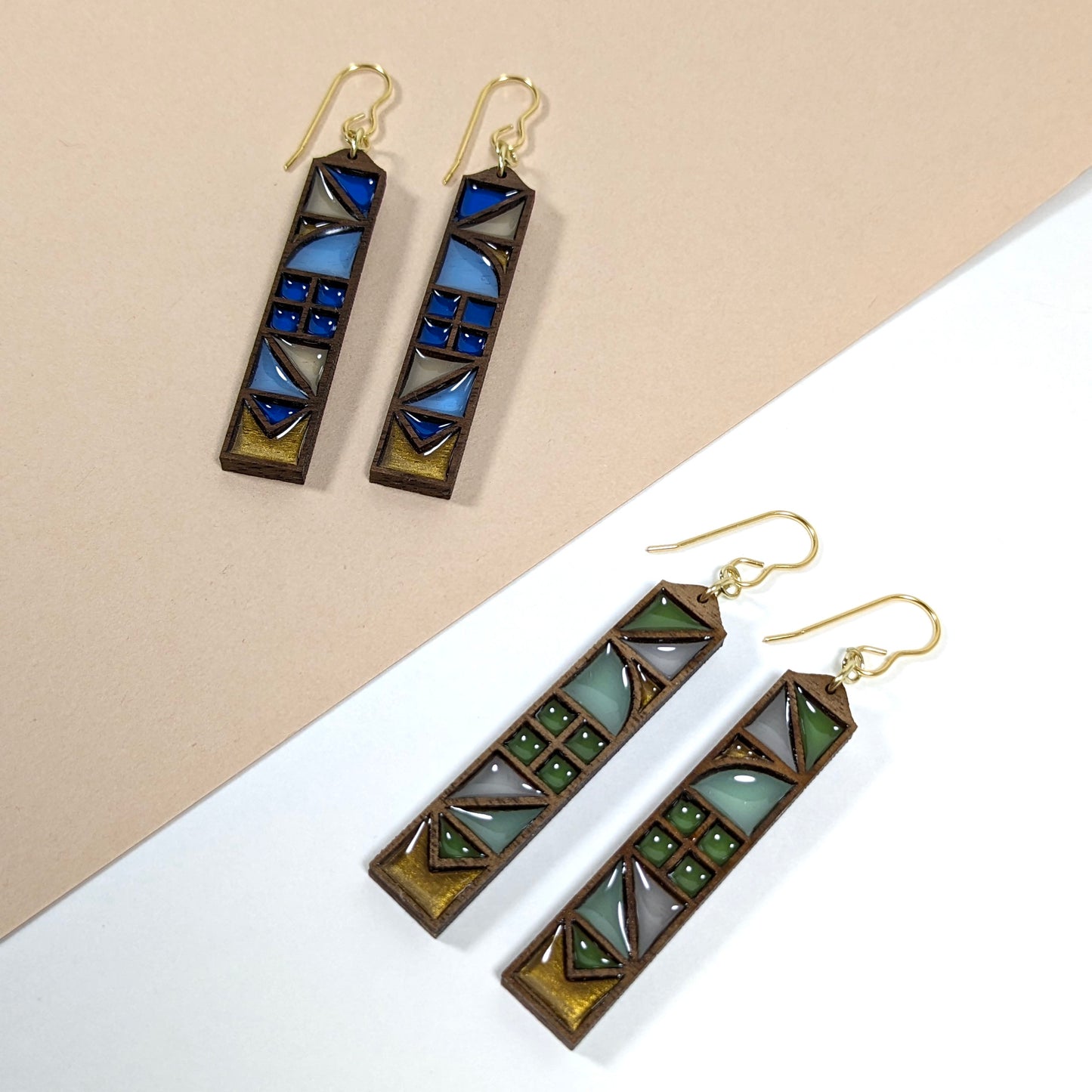 Variegated Framework Earrings