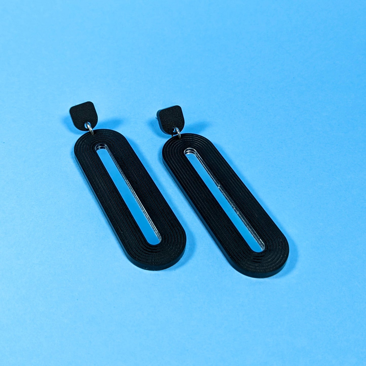 Elliptical Groove Earrings