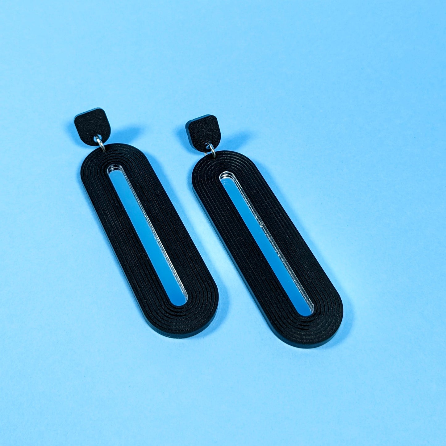 Elliptical Groove Earrings