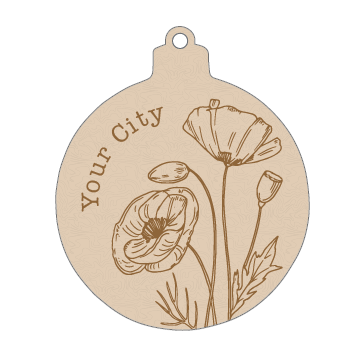Custom California Poppy Ornament