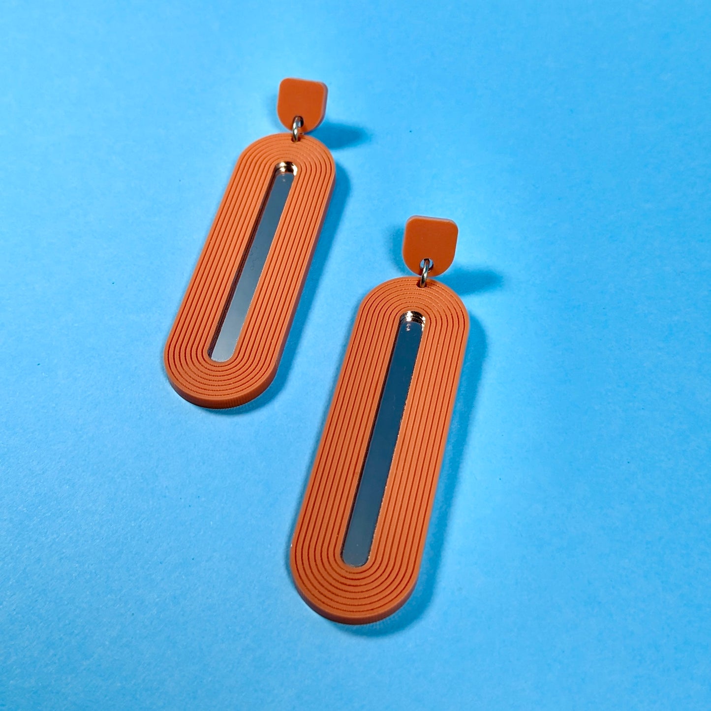 Elliptical Groove Earrings