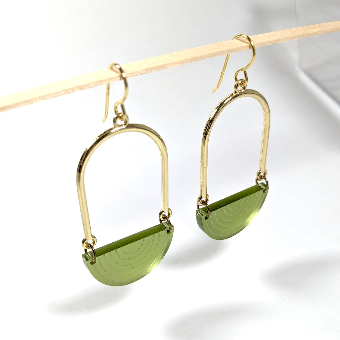 Frosted Moss Echo Earrings