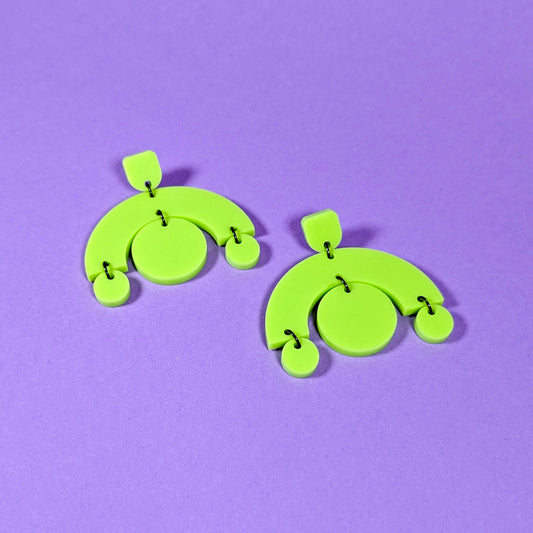 Teetering Lime Earrings