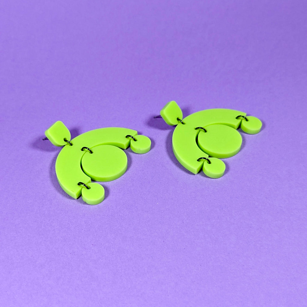 Teetering Lime Earrings