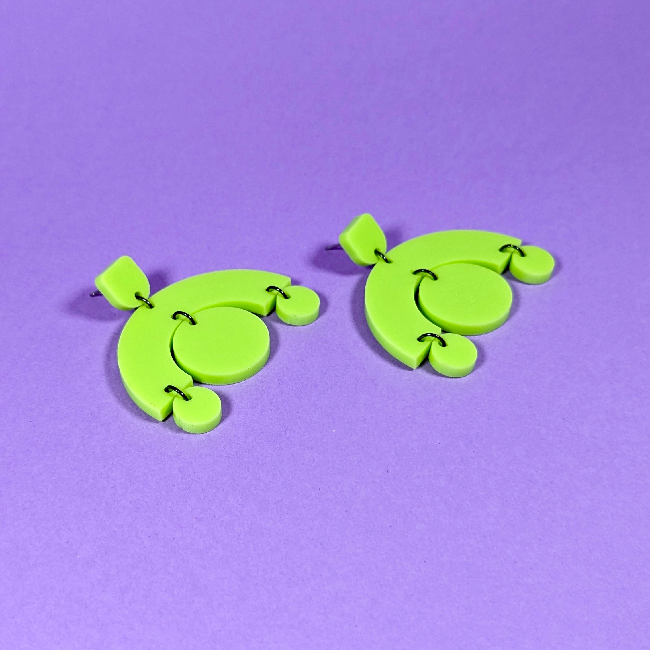 Teetering Lime Earrings