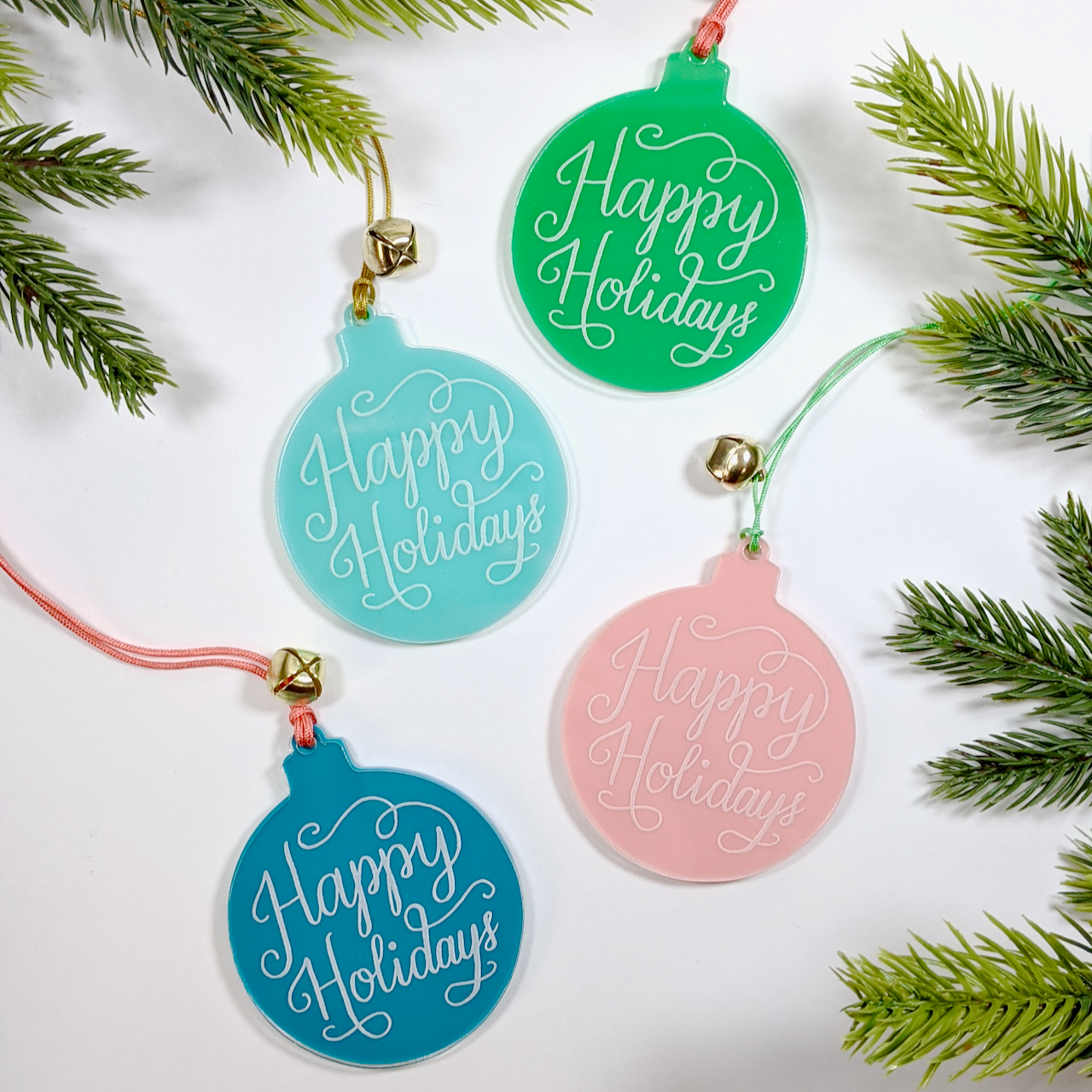 Happy Holidays Acrylic Ornaments