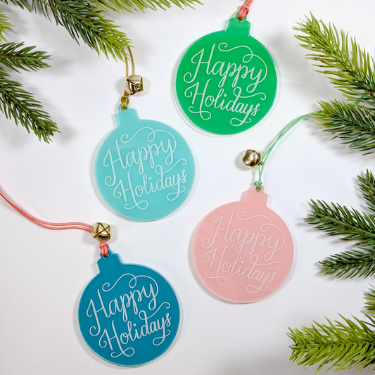 Happy Holidays Acrylic Ornaments