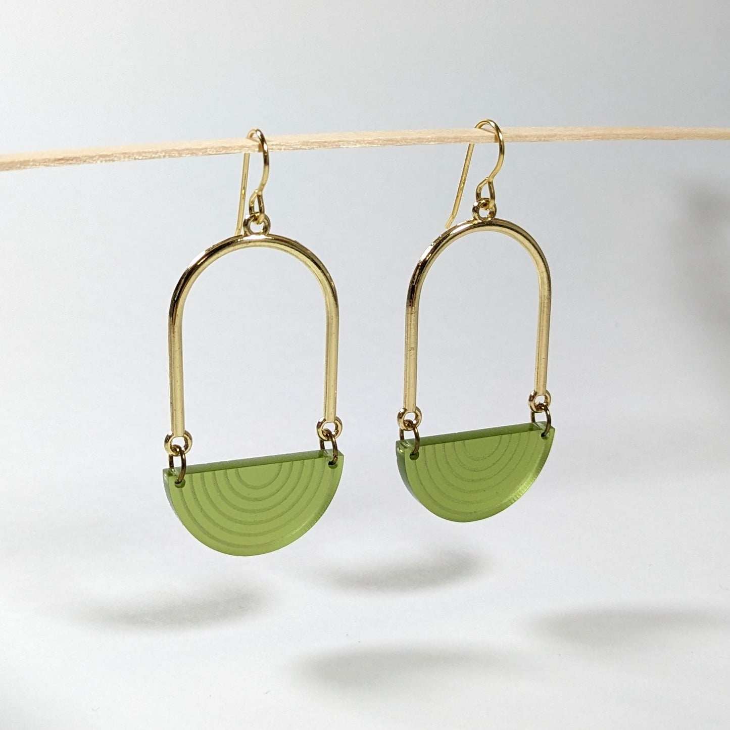 Frosted Moss Echo Earrings