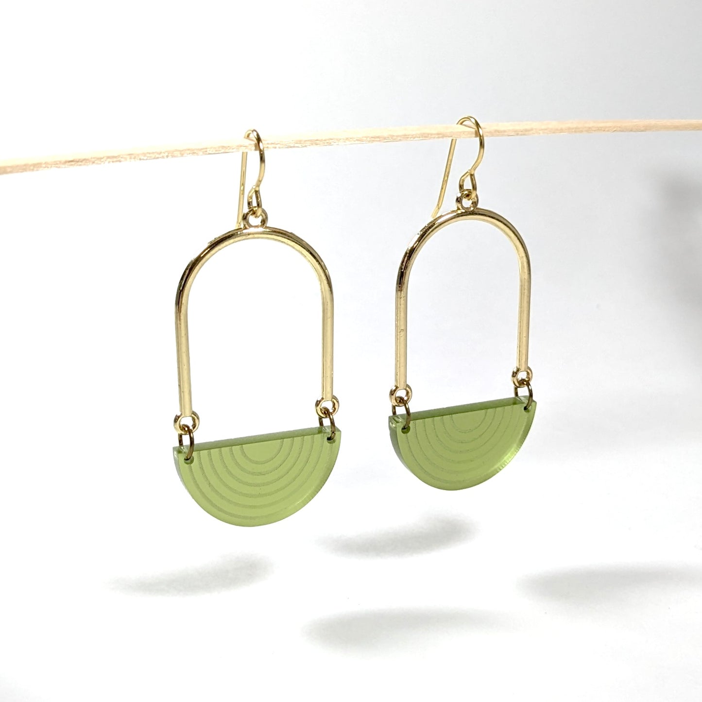 Frosted Moss Echo Earrings