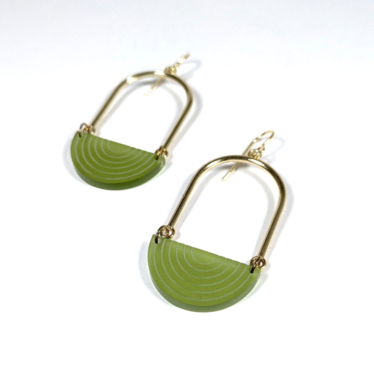 Frosted Moss Echo Earrings