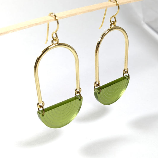 Frosted Moss Echo Earrings