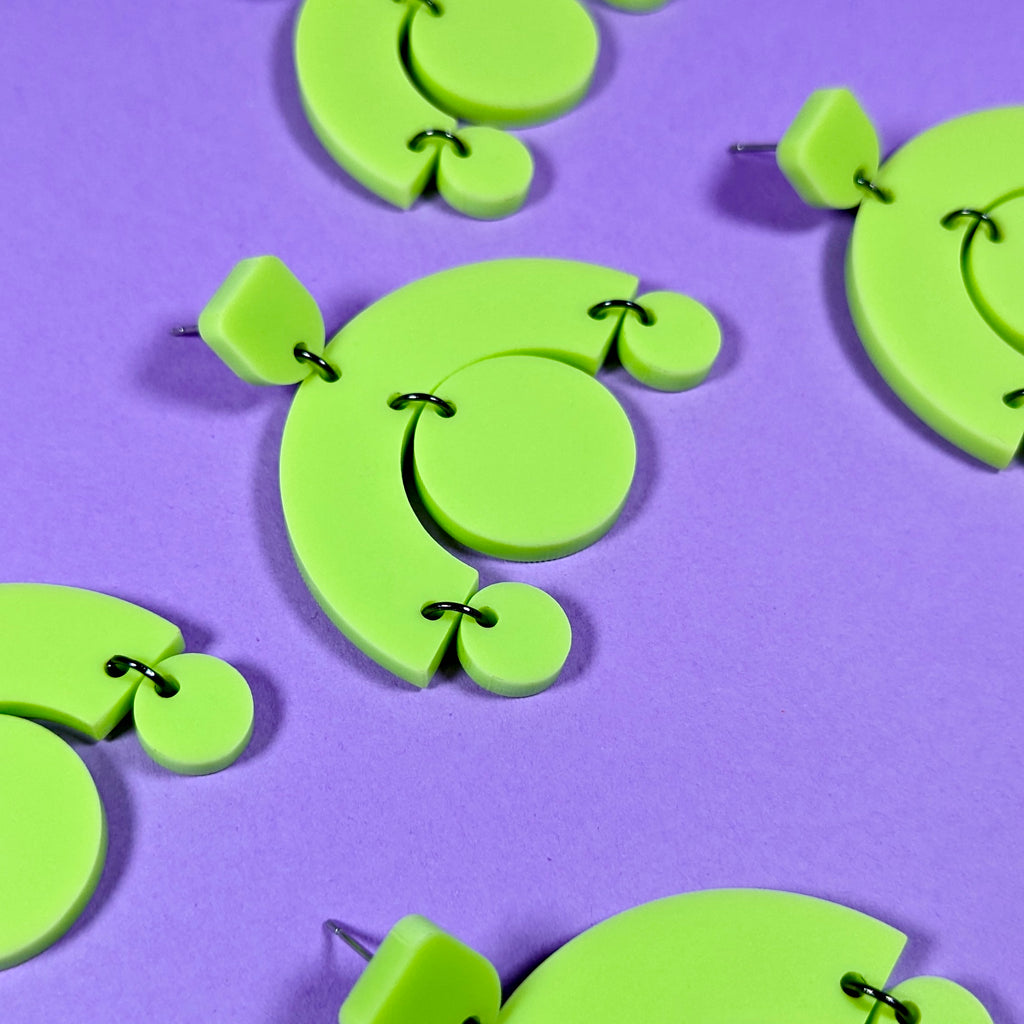 Teetering Lime Earrings