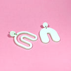 Mismatched Mint Arch Earrings
