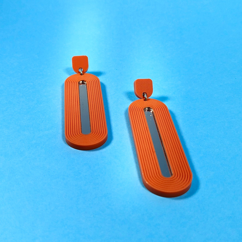 Elliptical Groove Earrings