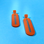 Elliptical Groove Earrings