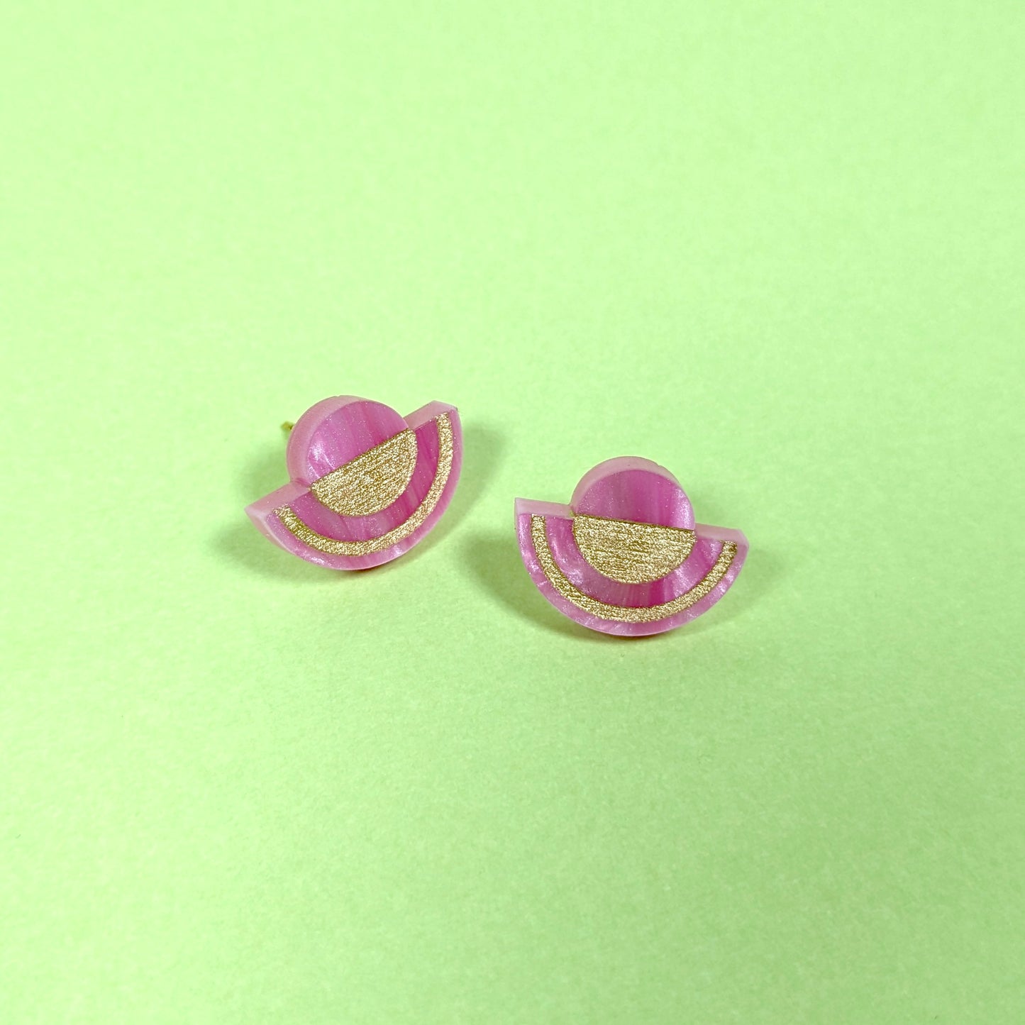 Pink Deco Sunset Earrings