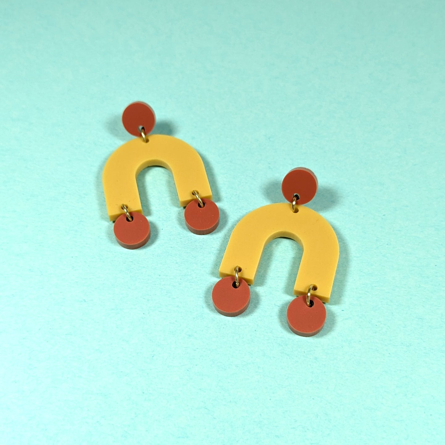 Mustard Arch Earrings