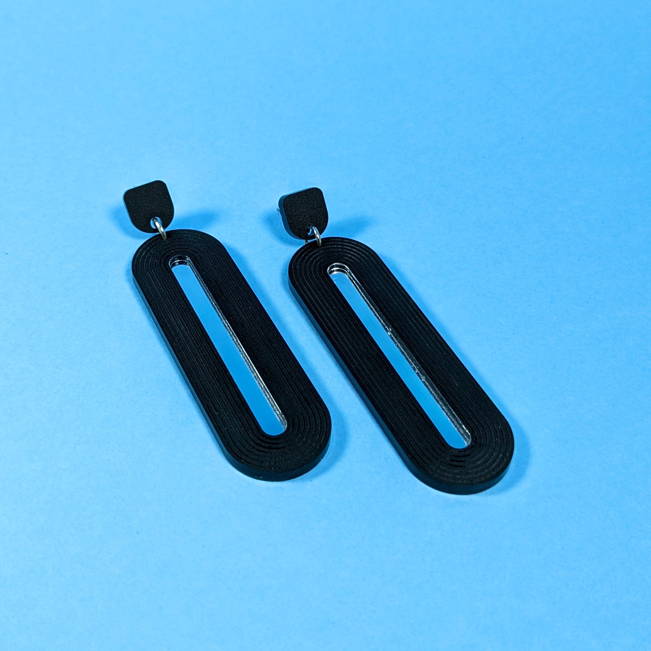 Elliptical Groove Earrings