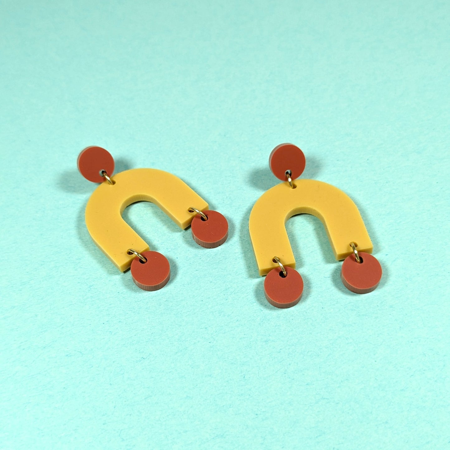 Mustard Arch Earrings