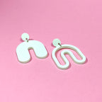 Mismatched Mint Arch Earrings