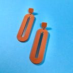 Elliptical Groove Earrings