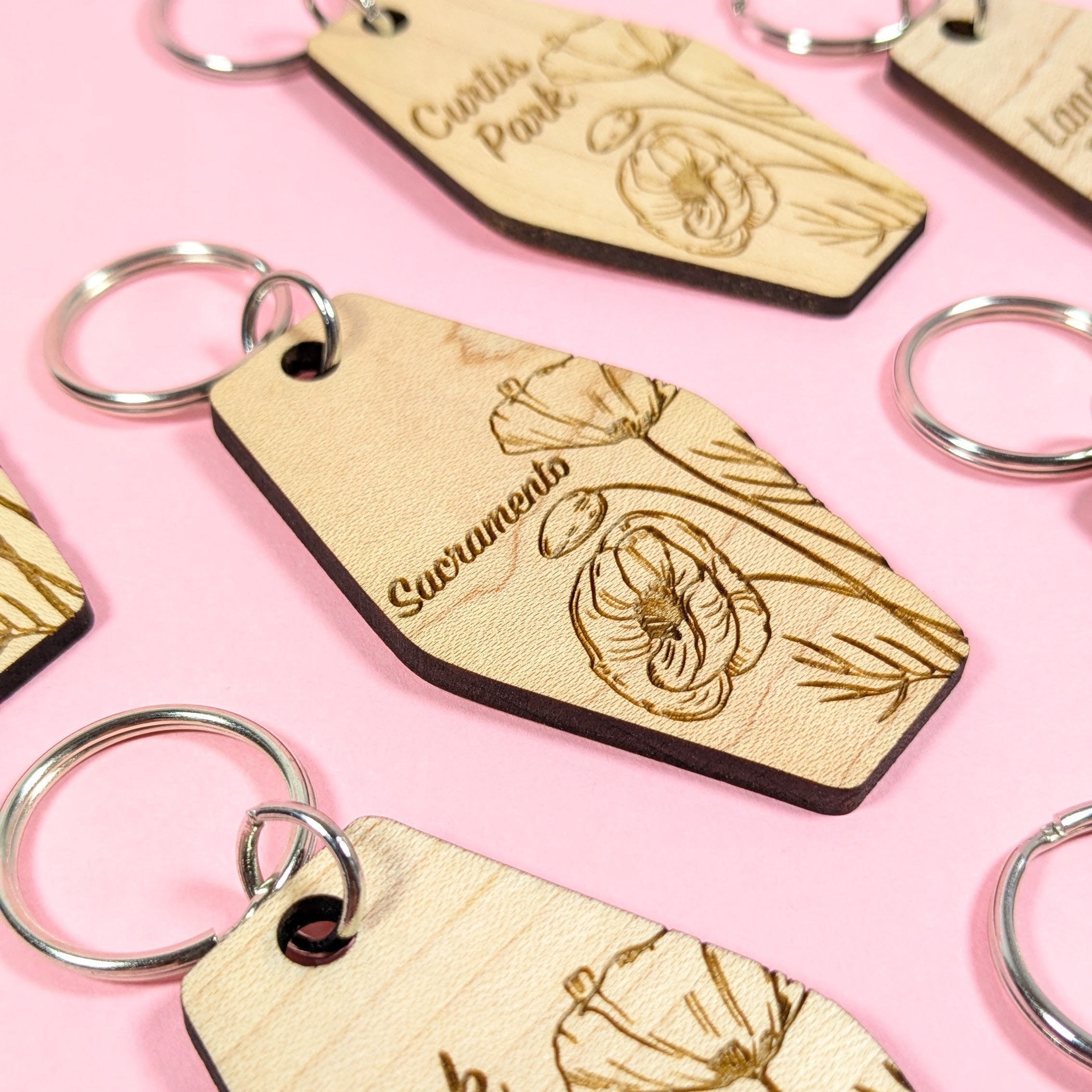 California Poppy Keychain