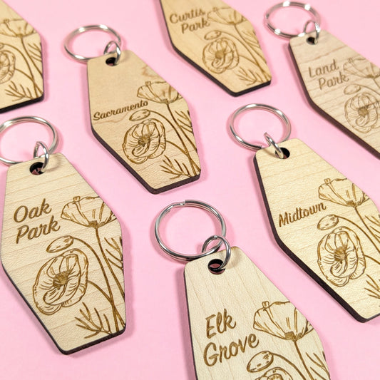 California Poppy Keychain