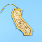 California Poppy State Shaped Ornament