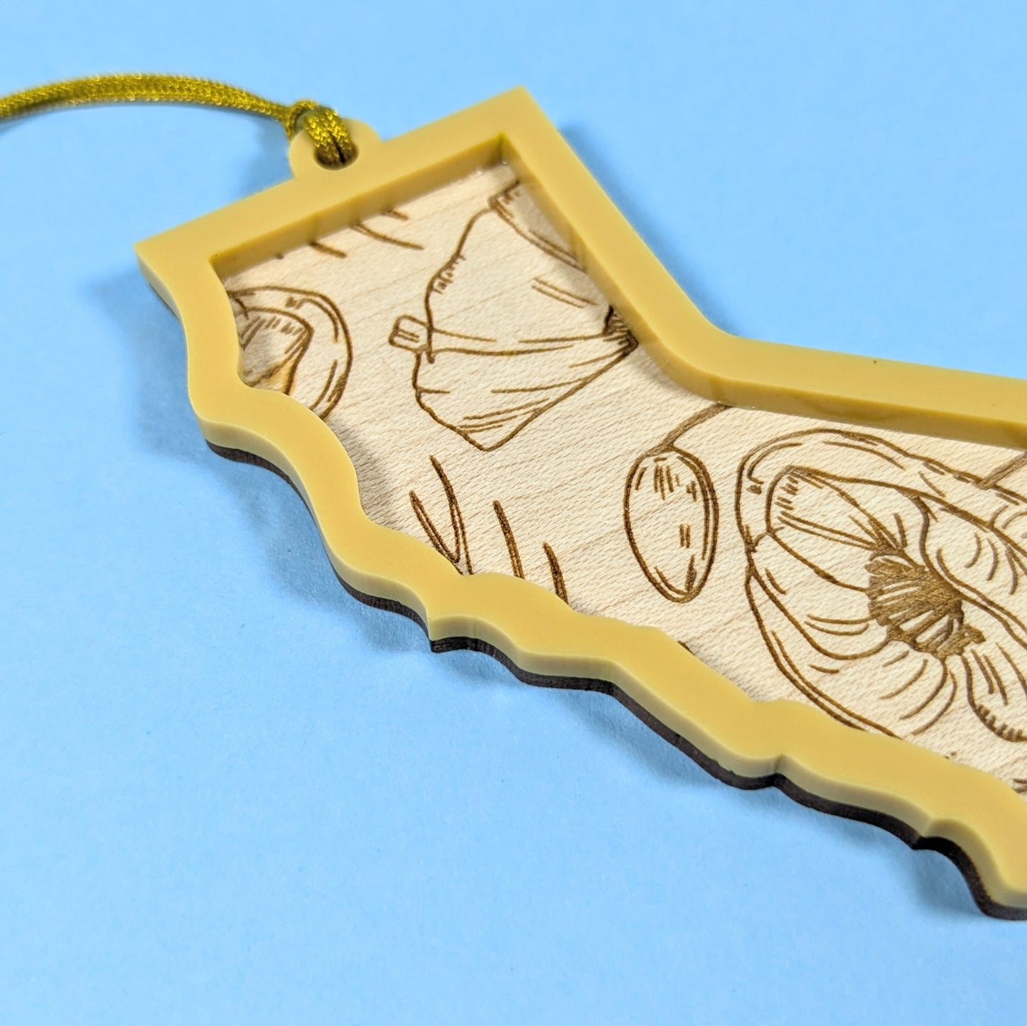 California Poppy State Shaped Ornament