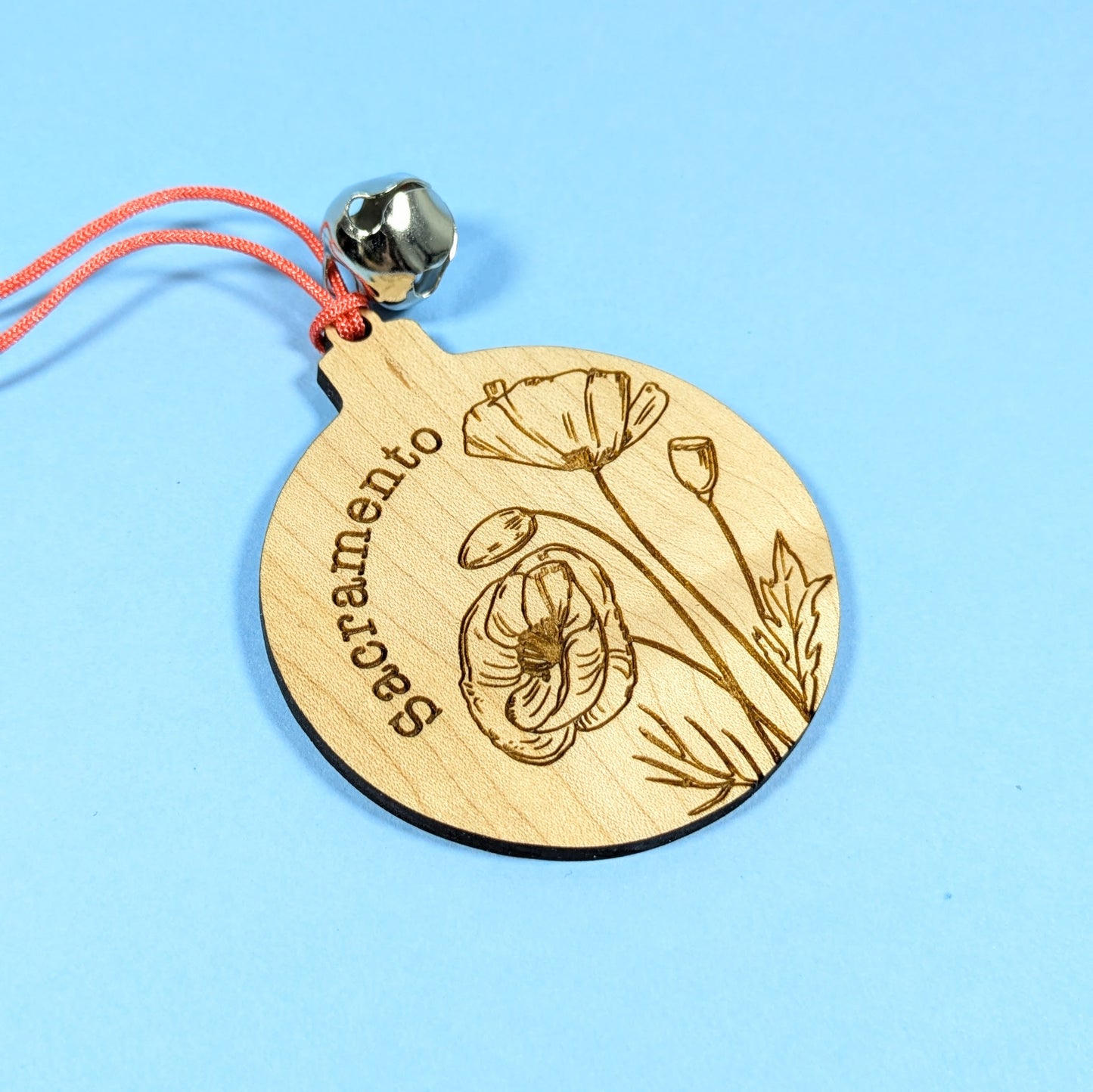 Custom California Poppy Ornament