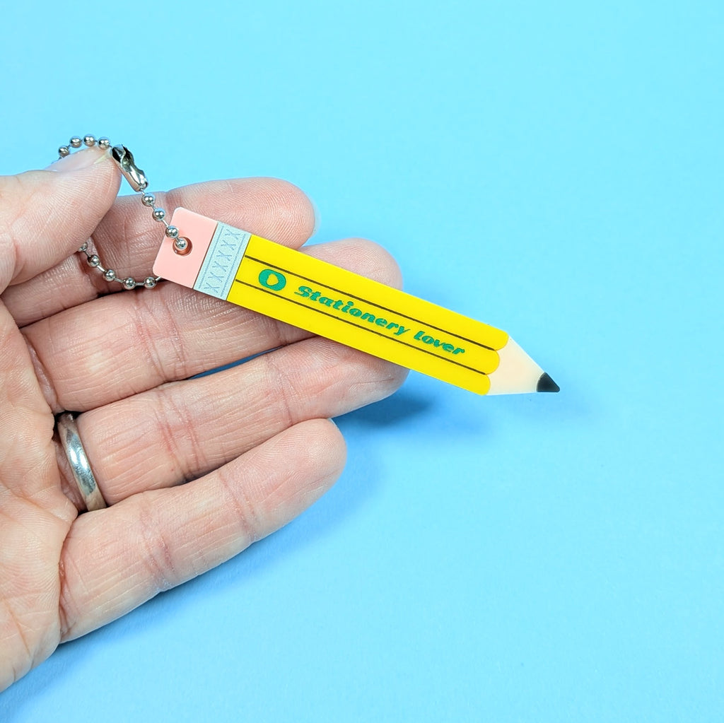 Mini Pencil Charm Keychain
