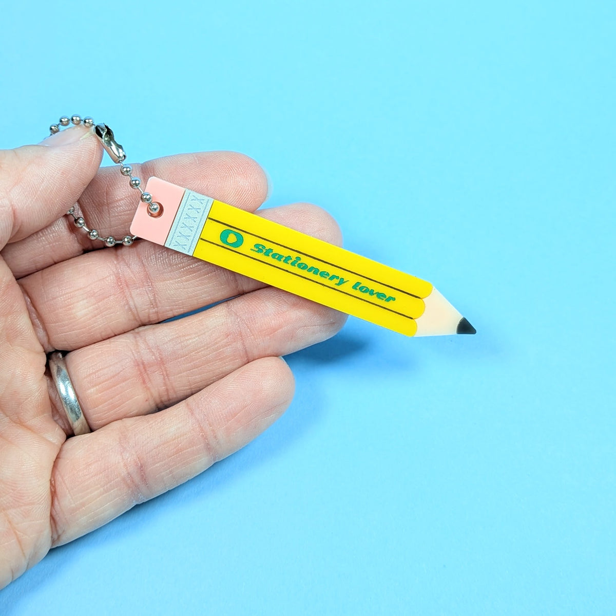 Mini Pencil Charm Keychain
