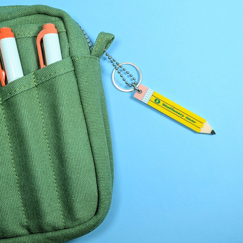 Mini Pencil Charm Keychain